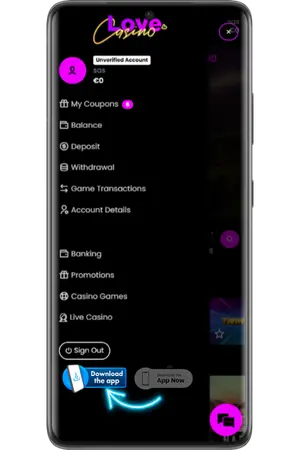 Download button Love Casino