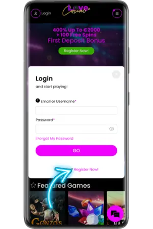 Log In Forms Love Casino
